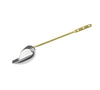 1pcs Copper Lever Toilet Handle Replacement Parts Chrome Finish 3 Hanging Hole Side Mount Flush Steady(Front copper lever)