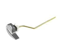 1pcs Copper Lever Toilet Handle Replacement Parts Chrome Finish 3 Hanging Hole Side Mount Flush Steady(Side bend lever)
