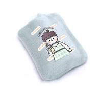 1PCS Dibujos animados de madrugada inyección de agua de agua caliente material de PVC chica portátil de estómago tibio mano,Pink little girl