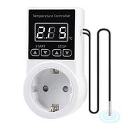 1pcs Digital Termostato Enchufe - Controlador de Temperatura con Sonda Calentador de Termostato, Digital Termostato Regulador con Pantalla LCD, para Reptiles, Incubadora, Invernadero,Acuicultura