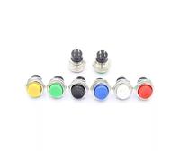 1pcs DS-212 RED Circular self-reset lock-free point push through small push-button switch 16MM
