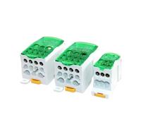1PCS Electric Split Din Rail Terminal Block Junction Box Power Wire Electrical Connector UKK80A 125A 160A 250A 400A 500A(Green,80A)