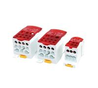 1PCS Electric Split Din Rail Terminal Block Junction Box Power Wire Electrical Connector UKK80A 125A 160A 250A 400A 500A(Red,500A)