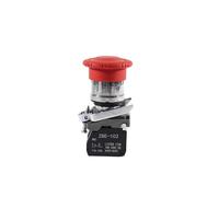 1pcs Emergency Stop Mushroom Push Button Switch Fits XB4-BS542 Spring Return 1NC(1NC)