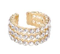 1pcs en Cartilage Rhinestone Crystal Shining Cuff Earrings Small Ear Clip White Sterling Rhinestones Miss