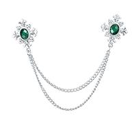 1pcs Fashion Tassel Crystal Cross Chain Brooch Women's Shirt Collar Pins and brooches Personality Lapel Pin Buckle Women Accessories Made in China