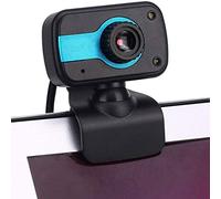 1PCS HD USB Web Camera for PC Laptop Desktop with Microphone Computer Webcams CMOS Digital Video Camera 360-Degree Rotation Clip-on Laptop Recording Conference Suitable for (Blue)