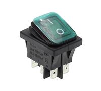 1PCS KCD2 ON-OFF 6Pin green light Heavy Duty Sealed Auto Boat Marine Rocker Switch With LED 15A 16A 20A 250V RNUMLIGH