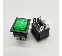 1Pcs KCD4 Power Rocker Switch ON-OFF-ON 3 Position 6 With green Light Switch 16A 250VAC/ 20A 125VA