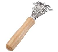 1Pcs Limpiador De Cepillos De Pelo,Herramientas De Limpieza De Cepillo De Pelo Peine Más Limpios,Limpiador De Peines con Mango De Madera,Limpiador De Cepillos para Pelo Uso En Casa Y Salón