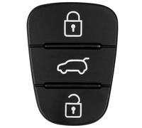1pcs Llave de Coche Teclado,Carcasa de Llave 3 Botones,Carcasa Mando Llave de Coche,Reemplazar la Llave de Sílice del Teclado,Compatible con para Hyundai i10 ix35 i30 ix20 Elantra Kia,Negro