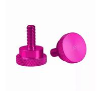 1Pcs/lot M6 X 15mm Anodize Aluminum Alloy Knurled Thumb Screw High Steps Hand Grip Knob Bolts Door Handle Screws(Rose Red)