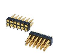1PCS Macho resorte cargado Pogo Pin Conector Montaje en superficie de doble fila Altura 7.0mm Y La Distancia Es De 2,54mm.,DIP,12Pin
