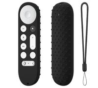 1PCS Mando a Distancia Funda Cubierta Compatible para Google TV Streamer 4K TV 2024 para Google GY3LE, Smart TV Mando a Distancia Funda de Silicona Suave (sólo la Funda) (Negro)
