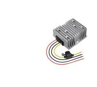 1pcs Matte Metal Finish DC Voltage Converter, 12V 20A with Fuse & Wire Terminal, Hard-Wired Power Supply, Accepts Below 50V NWPNLXEA