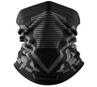 1pcs Medio Pasamontañas Transpirable,Polaina de Cuello,Calentador de Cuello,Mascarilla Moto,Ciclismo Termica,Máscara para Correr,Braga Cuello Moto Hombre y Mujer,para Running,Esqui-Negro Gris