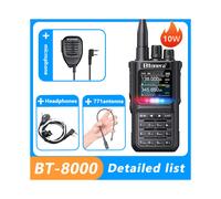 (1PCS-MIC-771-cable) BTDX BT-8000 10W Radioaficionado de banda completa Radio bidireccional 256CH Walkie