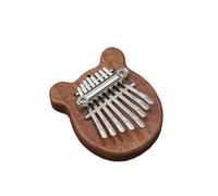 1Pcs Mini Kalimba 8 Key Thumb Piano Cute Instrument Portable For Beginners Exquisite Gift Set For Kids Mini Instruments Kalimba Piano De Pulgar(Brown-01)