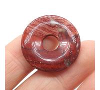 1Pcs Natural Stone Pendants Flat Round Amethysts Big Hole Opal Crystal for Jewelry Making DIY Women Necklace Earrings Gift 25mm-Rainbow_Stone