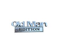 1PCS Old Man Edition Car Emblem Metal Badge, 3D Metal Sticker Badge Old Man Edition Car Emblem,Cars Stickers Decals for Cars Motorcycle Truck SUV Side or Rear Tailgate Bumper Sticker (Chrome Black)