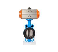 1pcs Pneumatic Wafer Valve D671X-10/16-304 Stainless Steel Quick Shut-Off Valve(304 Plate Dn250)