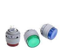 1pcs Press Type 22mm Ultra Short Button Switch with Light Self-locking and Self resetting SPB1 Ultra-thin Waterproof Circular Switch(Red,SELF-LOCK_12-24V)