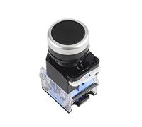 1PCS Push Button Switch LA38-11BN LA38-11BNZS NO/NC Momentary/Latching 22mm 4 Screws Round Panel Cutout 2 Position Knob Switch (Color : Preto, Size : Self Reset) Controls Switches