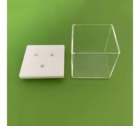 1pcs Quartz Electrolytic Cell for Photocatalytic Experiments - Unsealed Three Electrode System with Customizable Electrode Holes(30x30x40mm)