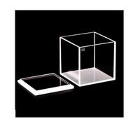 1pcs Quartz Fluorescence Reaction Cell Cuvette Various Specifications Frit Sintering Technology(64ml With lid)