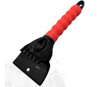 1pcs Rascador Hielo Coche,Rascador de Hielo Coche ABS,Raspador de Hielo,Parabrisas de Coche Pala de Nieve,para Escarcha,Nieve,Hielo en Coche para Parabrisas y Ventanas,Negro+Rojo