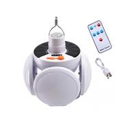 (1pcs) Rechargeable Camping Lantern - Waterproof LED, Solar/USB Charging, 5 Light Modes, 2400mAh