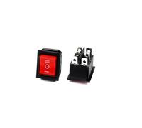 1Pcs red 220V switch KCD4 boat-shaped rocker power button ON-OFF-ON 6pin With light BKYUKJVU