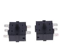 1PCS Selector de Interruptor Giratorio de Calentador de Habitación Eléctrico de 3 Pines y 5 Pines AC 250V 16A - 1 pieza (3 pines)