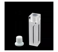1pcs Slit Width 1-5mm Path Length 10mm Sub-micro Quartz Cuvette Cell With Plug Four Way Light Volume 350-1750ul PTFE Seals(1050ul)