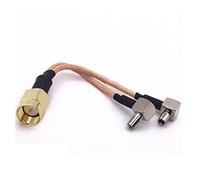 1pcs SMA Macho a 2 x TS9 Adaptador de Enchufe Masculino Rg316 Combinador de división de Tipo Pigtail Y RF Jersey de extensión coaxial(1.5m)
