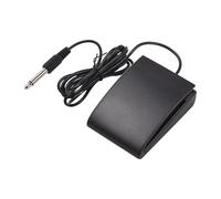1pcs sosteniendo pedal interruptor de controlador de pie universal 6.35 mm Pedal de amortiguador de gato negro para teclado electrónico Piano Midi Synthesizer Módulo de tono de (Square)