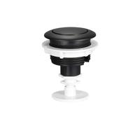 1PCS Toilet Tank Flush Button Single With Bracket Replacement For Bathroom(Black)