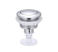 1PCS Toilet Tank Flush Button Single With Bracket Replacement For Bathroom(Silver)