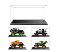 1Pcs Vitrina Acrílica Transparente Antipolvo 25x15x15cm, Base Negra | MADEHAY Grand Caja de Exhibición para Lego Modelo Serie 42118 42135 42149 42150.