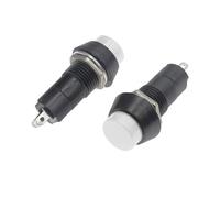 1pcs white Momentary PBS-11A 12mm Push Button Switch Latching Switchs 1A 250V AC 2PIN PBS-11B RNUMLIGH