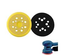 1pieza 125mm plato de lija para amoladora,PU Plato de soporte para discos abrasivos,Almohadillas de Lija Orbital Almohadilla con 8 Agujeros, accesorio de lijadora excéntrica(Amarillo)