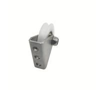 1pieza R3 Nylon U Wheel con soporte de acero inoxidable con cable de acero Móvil de suspensión Rueda de guía sobre línea con base 6 X 38Mm