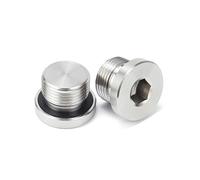 1piezas G1-1/4 304 acero inoxidable con tapón de sellado de anillo ed hexagonal, tapón de aceite en la superficie de la brida