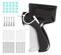 1Plusselect Pistola De Etiquetas, Pistola De Coser A Mano, Pistola De Costura para Ropa Stitchy Quick Clothing Fixer, Mini Pistola De Puntada, Negro Pistola Etiquetadora Ropa Fijador De Ropa Rápida