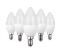 1Primer Leader Pack 5 Bombillas LED Vela E14 6W Equi.40W 470lm 15000H Primer Leader