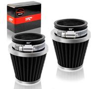 1PZ ES9-AF2 2 Filtros de aire para moto Universal 48mm 49mm 50mm Kit de filtro de admisión de aire para Motos todoterreno ATV Scooter Cuatrimoto Dirt Pit Bike 50cc 110cc 125cc 150cc (2 piezas, negro)