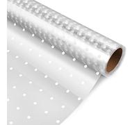 1Rollo Papel Celofan Transparente Protector Rollo de Envoltura de Película de Embalaje para Manualidades de Flores Cesta(40x3000cm-0.025mm)