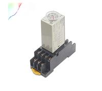 1S/5S/10S/30S/60S/3M/5M/10M/30M Relé de tiempo sincronización AC/DC 6V 12V 24V 36V 110V 220V H3Y-4 con base(0-3 Minute AC220V)