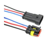 1Set 1P 2P 3P 4P 5P 6P Way Waterproof Auto Connector Male Female with Wire Cable Harness Compatible Car Motorcycle KLOOKY(3P)