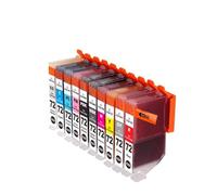 1set 2set PGI-72 Ink Color Compatible Ink Cartridge for C-aon P-IMA PRO-10S Printer(PGI 72-1set)